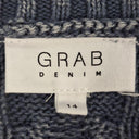 Grab Denim Washed Look Cable Knit Cardigan Size 14 by SwapUp-Online Second Hand Store-Online Thrift Store