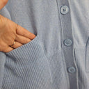 Commonry Baby Blue Effortless Fine Knit Cardigan Size 12 by SwapUp-Online Second Hand Store-Online Thrift Store