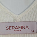 Serafina Ribbed Deep V Fitted Top Size 14 by SwapUp-Online Second Hand Store-Online Thrift Store