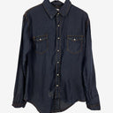 One Teaspoon Distressed Indigo Capri Liberty Shirt Size S by SwapUp-Online Second Hand Store-Online Thrift Store
