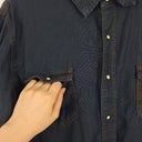 One Teaspoon Distressed Indigo Capri Liberty Shirt Size S by SwapUp-Online Second Hand Store-Online Thrift Store