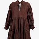 Shona Joy Chocolate Ella Balloon Sleeve Mini Dress Size 10 by SwapUp-Online Second Hand Store-Online Thrift Store