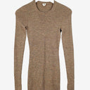 Arket Mocha Fitted Crew Neck Staple Jumper Size XS by SwapUp-Online Second Hand Store-Online Thrift Store