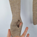 Arket Mocha Fitted Crew Neck Staple Jumper Size XS by SwapUp-Online Second Hand Store-Online Thrift Store