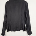 Paul Costelloe Silk Blend Classy Black Collared Shirt Size 12 by SwapUp-Online Second Hand Store-Online Thrift Store