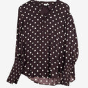 Witchery Chocolate Spotted Everyday Blouse Size 12 by SwapUp-Online Second Hand Store-Online Thrift Store