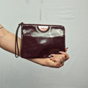 Mimco Burgundy Patent Leather Wristlet Size None by SwapUp-Online Second Hand Store-Online Thrift Store
