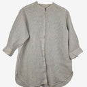 Muji Collarless Striped Linen Shirt Size M by SwapUp-Online Second Hand Store-Online Thrift Store