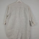 Muji Collarless Striped Linen Shirt Size M by SwapUp-Online Second Hand Store-Online Thrift Store