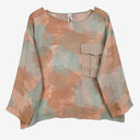 M A Dainty Faded Watercolor Silk Blouse Size 10 by SwapUp-Online Second Hand Store-Online Thrift Store