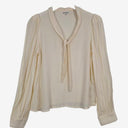 Reformation Cream Feminine Front Tie Blouse Size M by SwapUp-Online Second Hand Store-Online Thrift Store
