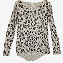 Seed Wool Blend Grey Cheeta Print Jumper Size XS by SwapUp-Online Second Hand Store-Online Thrift Store