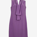 Hugo Boss Elegant Lilac Tied Neck Midi Dress Size S by SwapUp-Online Second Hand Store-Online Thrift Store