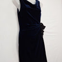 Taylor Velour Midnight Draped Cocktail Mini Dress Size 8 by SwapUp-Online Second Hand Store-Online Thrift Store