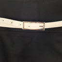Karen Millen White Accent Belted Pencil Style Midi Skirt Size 14 by SwapUp-Online Second Hand Store-Online Thrift Store
