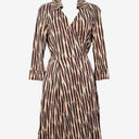 Diane von Furstenberg Groovy Silk Collared Wrap Midi Dress Size 8 by SwapUp-Online Second Hand Store-Online Thrift Store