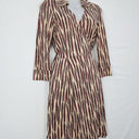 Diane von Furstenberg Groovy Silk Collared Wrap Midi Dress Size 8 by SwapUp-Online Second Hand Store-Online Thrift Store