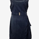 Karen Miller Navy belted Accent Back Dress Size 14 by SwapUp-Online Second Hand Store-Online Thrift Store