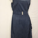 Karen Miller Navy belted Accent Back Dress Size 14 by SwapUp-Online Second Hand Store-Online Thrift Store