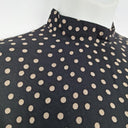 Ganni Elegant Polka Dot Mock Neck Dress Size 12 by SwapUp-Online Second Hand Store-Online Thrift Store