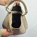 Oroton Cream Leather Hobo Style Bag Size None by SwapUp-Online Second Hand Store-Online Thrift Store