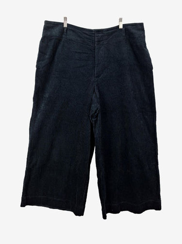 Elk Navy Corduroy Wide Leg Crop Pants Size 18
