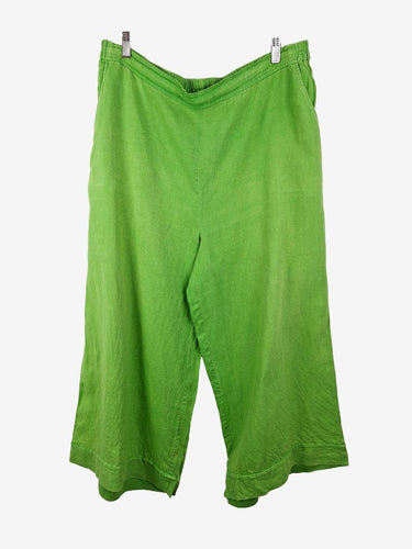 Elk Lime Casual Cuffed Linen Pants Size 18