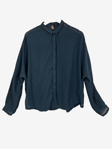 Elk Emerald Sheer Drop Sleeve Shirt Size S