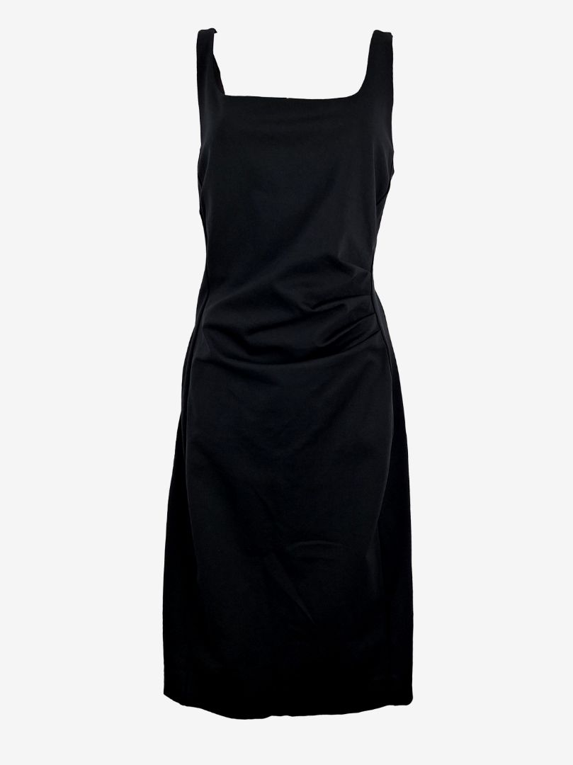 womens knee length dresses Second-Hand Winser London Black Sleek Mini Dress Size 14 – SwapUp