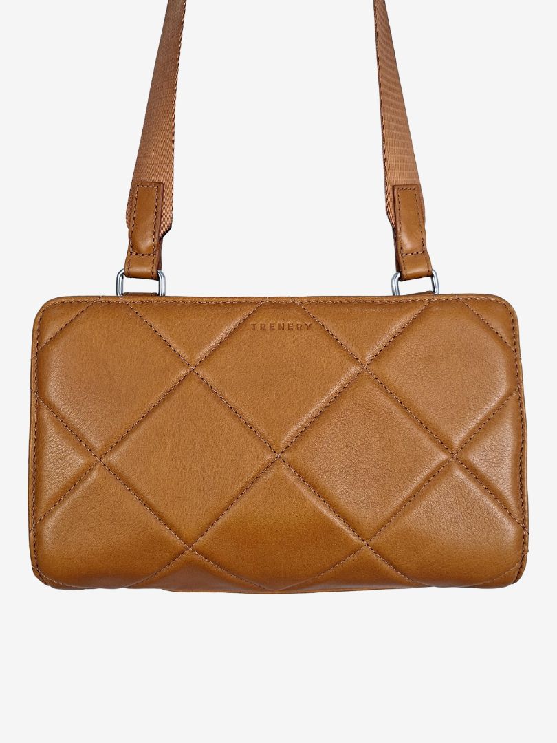 Second-Hand Trenery Waffle Double Pocket Crossbody Bag – SwapUp