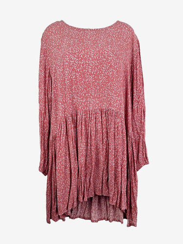 Mister Zimi Mottled Dusty Rose Shift Mini Dress Size 16