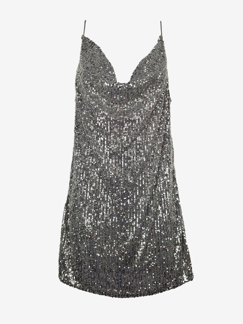 sass and bide silver dress Sass & Bide Liquid Metal Dress in Silver size 4 US