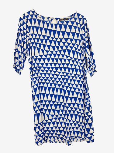 Mister Zimi Blue Triangle Tunic Top Size 14