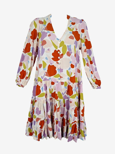 Mister Zimi Muted Colour Block Midi Dress Size 6