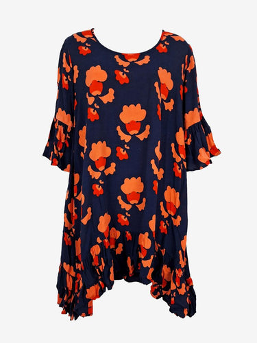 Mister Zimi Scoop Neck Mid Flare Sleeve Dress Size 8