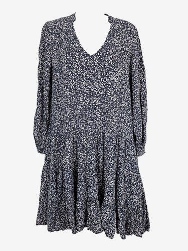Mister Zimi Lavender Rain V Neck Midi Dress Size 8