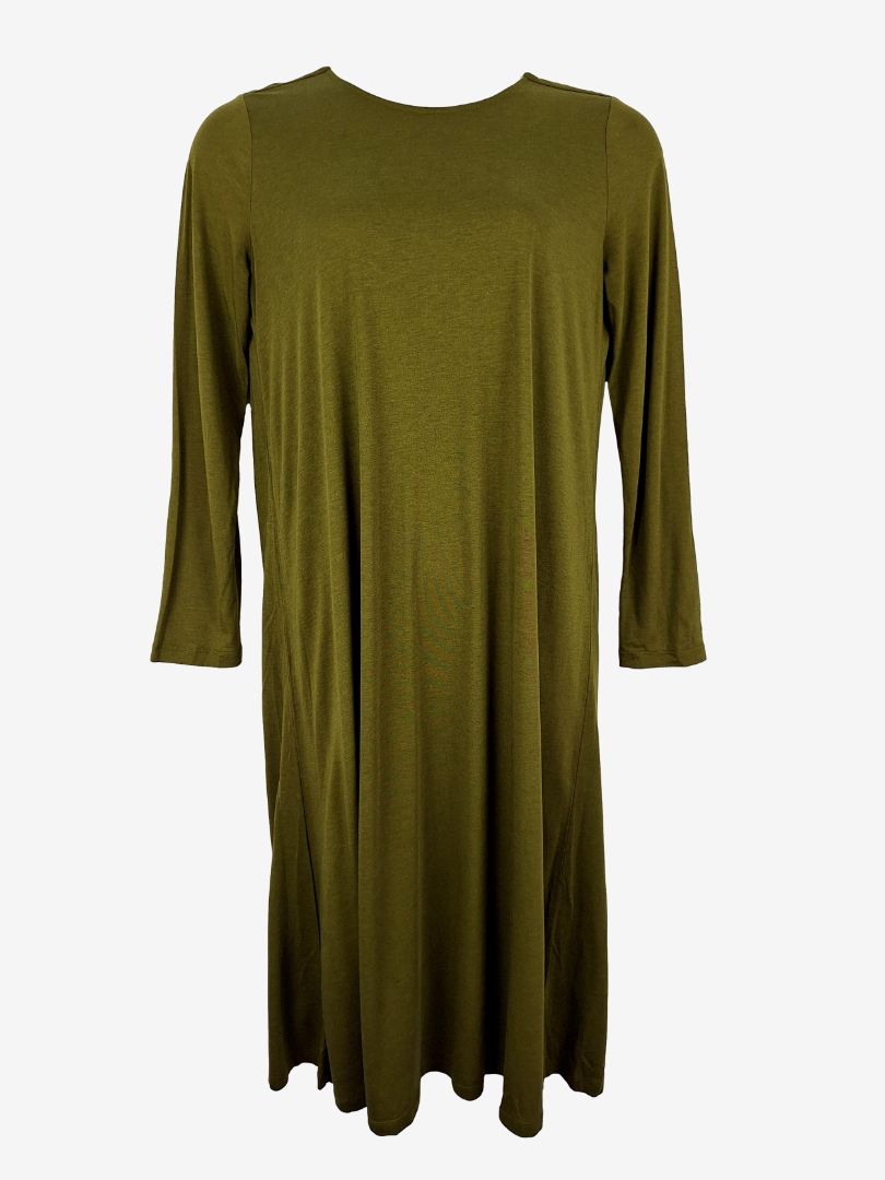 Second-Hand Elk Khaki Green Jersey Dress Size 12 SwapUp Second-Hand Elk Khaki Green Jersey Dress Size 12 SwapUp