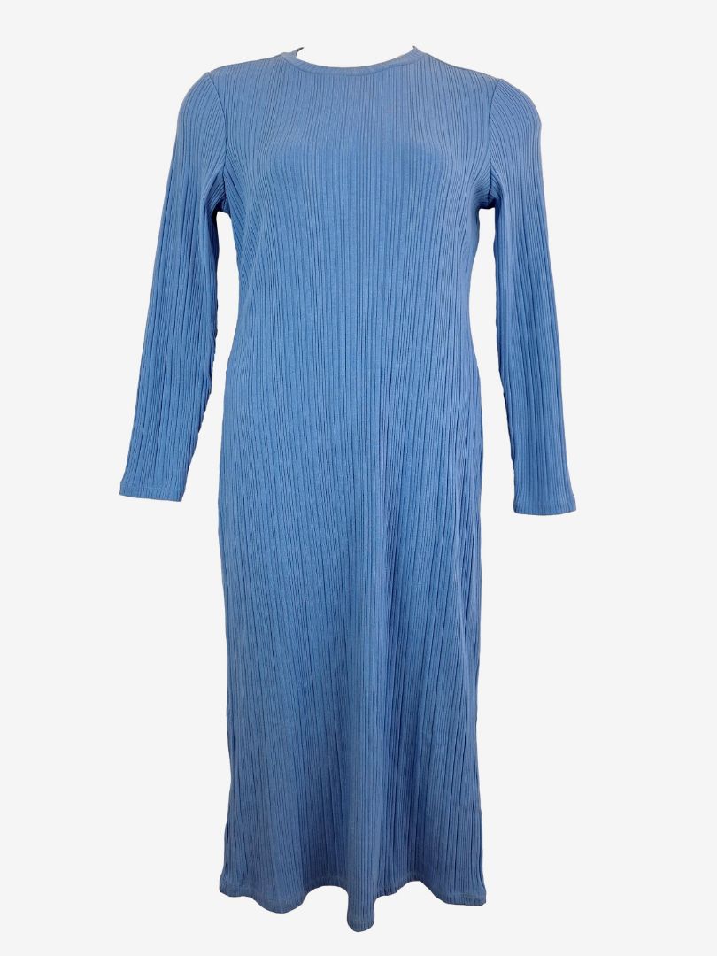 Second-Hand Country Road Sky Blue Ribbed Knit Maxi Dress Size M SwapUp Second-Hand Country Road Sky Blue Ribbed Knit Maxi Dress Size M SwapUp