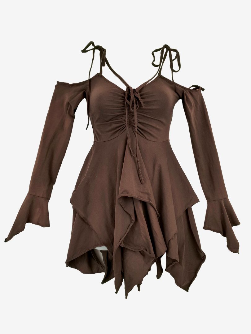 Second-Hand Current Mood Chocolate Fairy Layered Tie Top Size XS – SwapUp