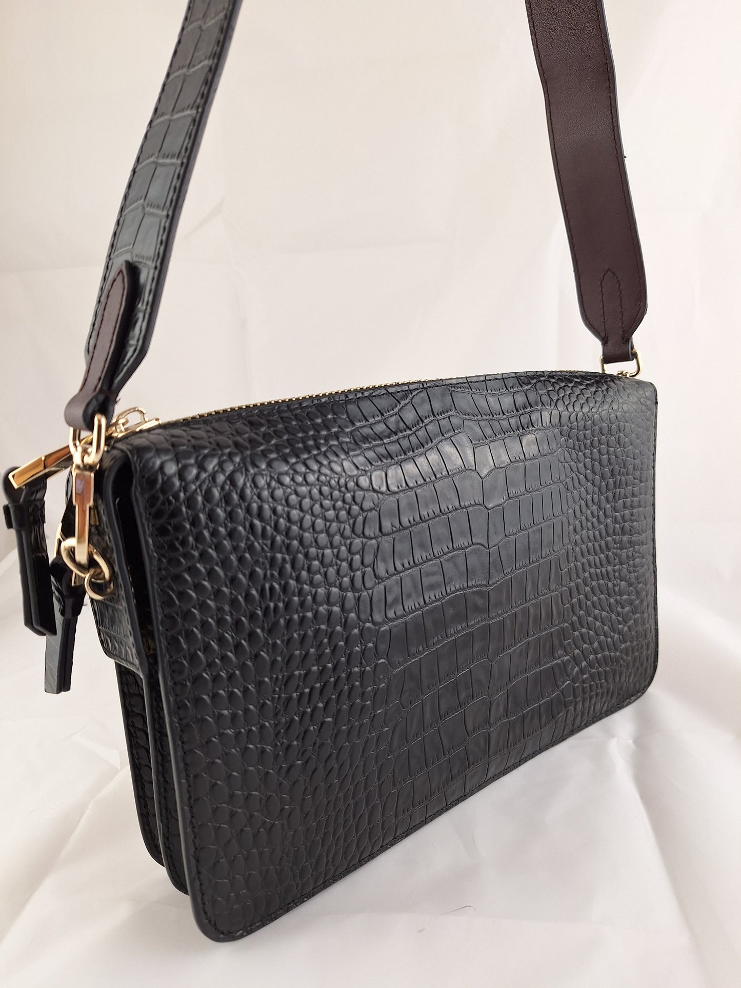 Karen Millen Classic Croc Shoulder Bag by SwapUp-Online Second Hand Store-Online Thrift Store