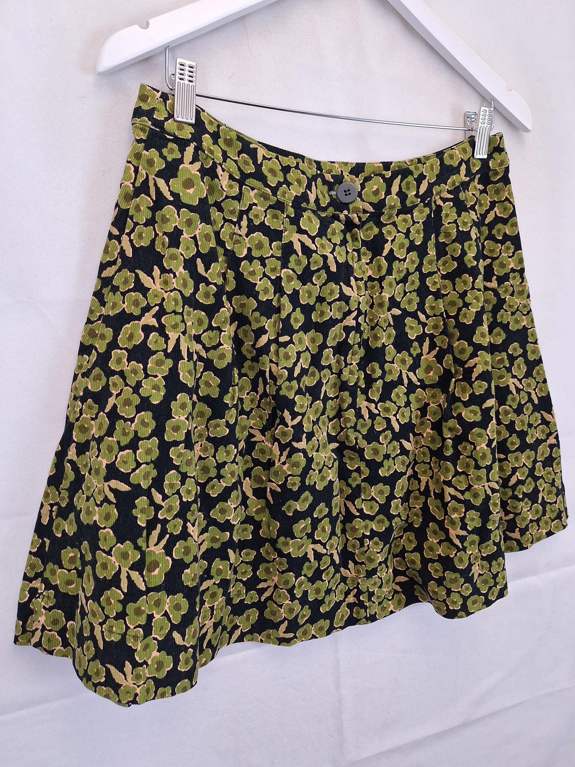 Princess Highway Everyday Bloom Cord Mini Skirt Size 12 by SwapUp-Online Second Hand Store-Online Thrift Store