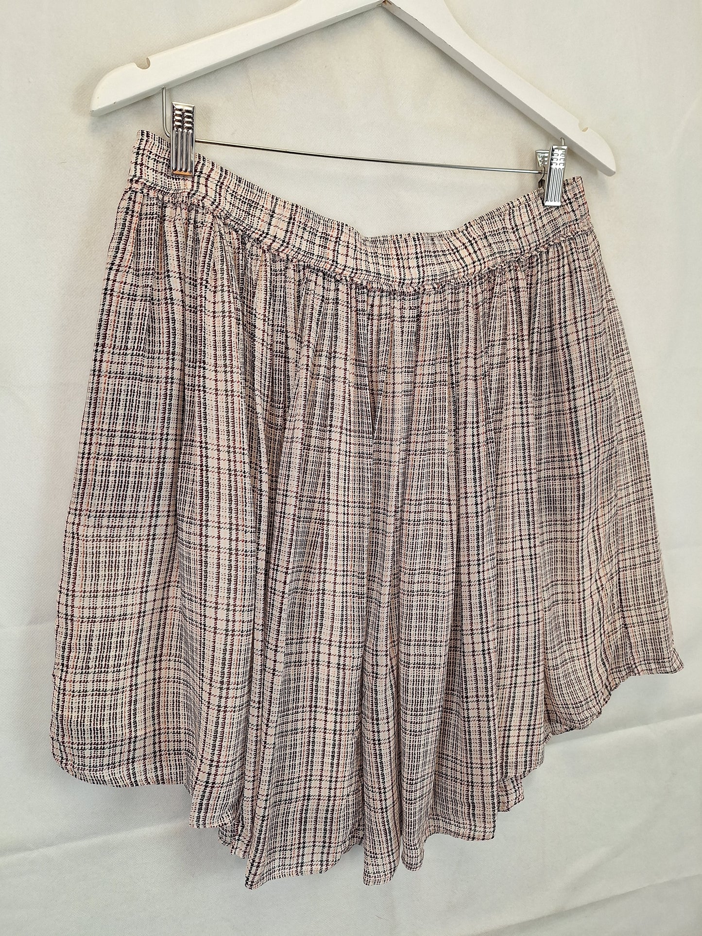 Country Road Cozy Pleated Checked Mini Skirt Size 14 by SwapUp-Online Second Hand Store-Online Thrift Store
