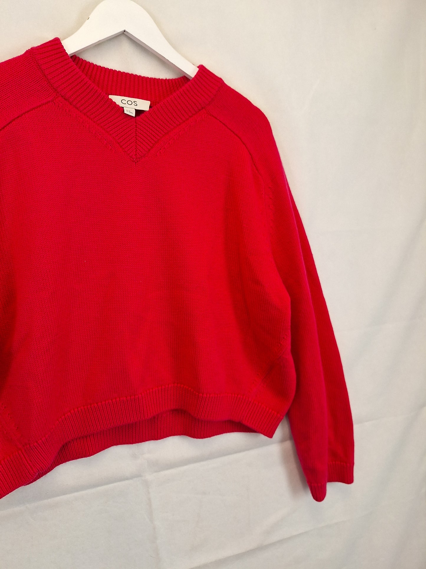 Cos Classic V Neck Wool Jumper Size M by SwapUp-Online Second Hand Store-Online Thrift Store