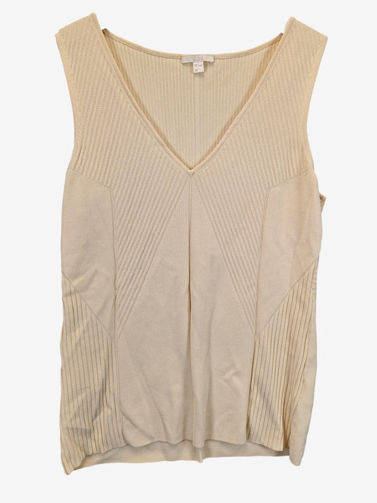 Cos Soft V Neck Ribbed Top Size L by SwapUp-Online Second Hand Store-Online Thrift Store