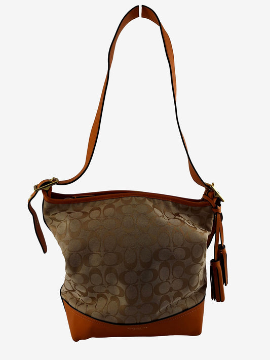 Coach Signature Monogram Shoulder Bag by SwapUp-Online Second Hand Store-Online Thrift Store