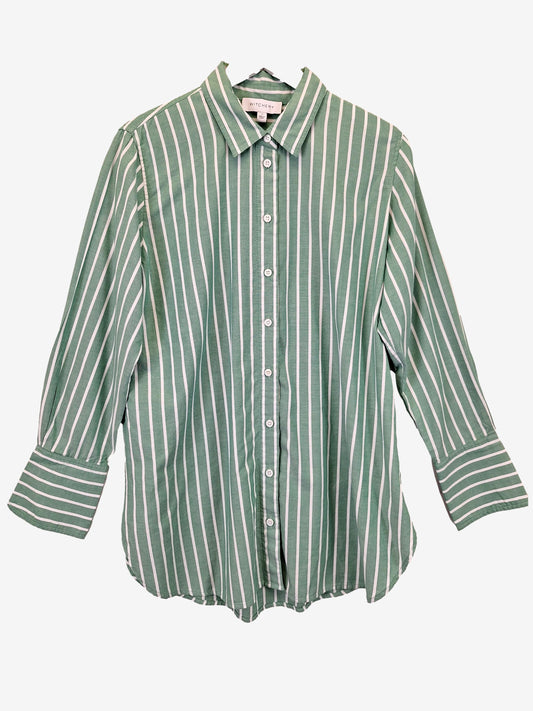 Witchery Classic Cotton Striped Shirt Size 12 by SwapUp-Online Second Hand Store-Online Thrift Store