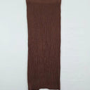 Aere Chocolate Ribbed Cheeky Front Split Maxi Skirt Size M by SwapUp-Online Second Hand Store-Online Thrift Store