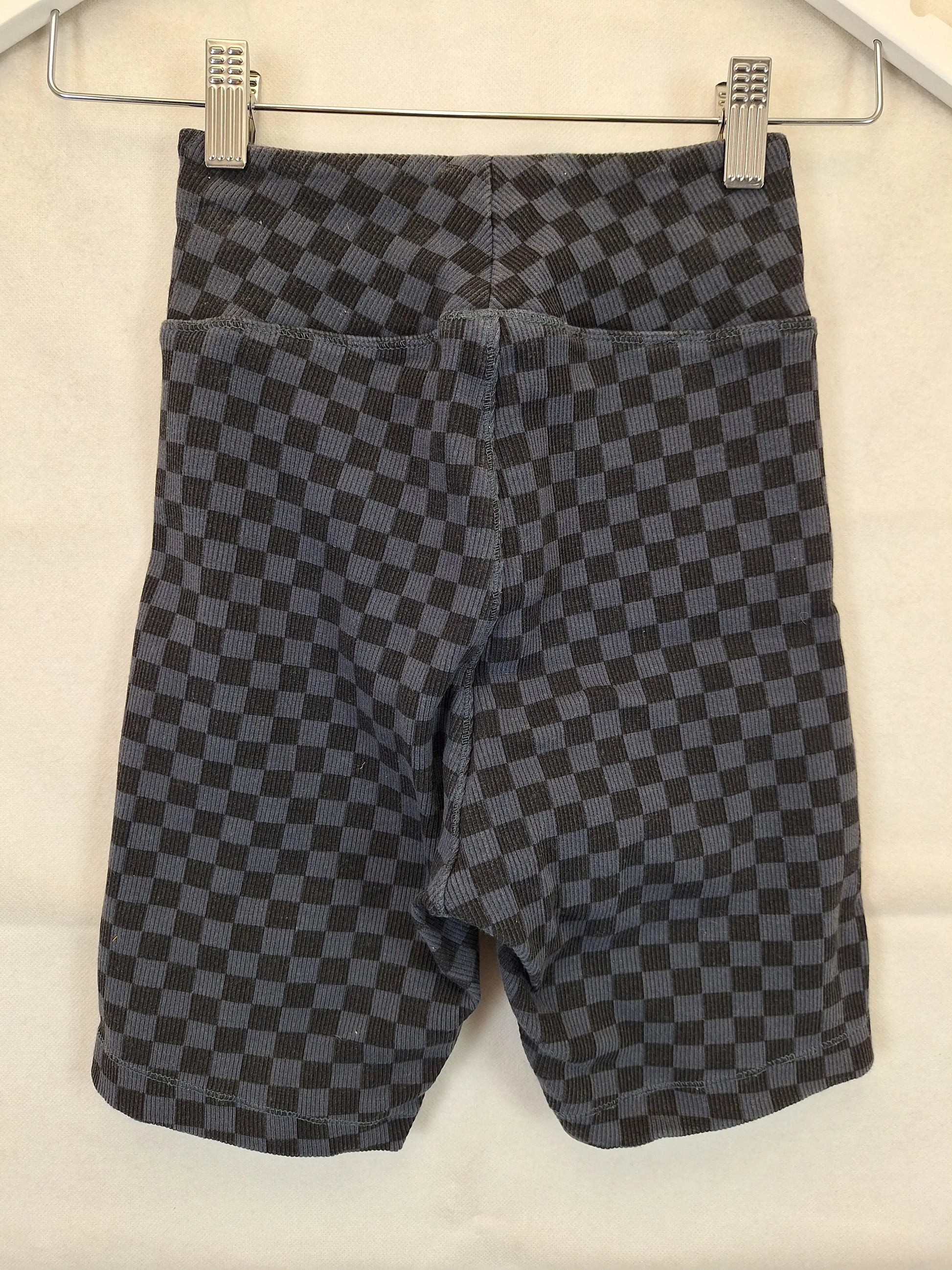 Afends Checked Stretch Ribbed Shorts Size S by SwapUp-Online Second Hand Store-Online Thrift Store