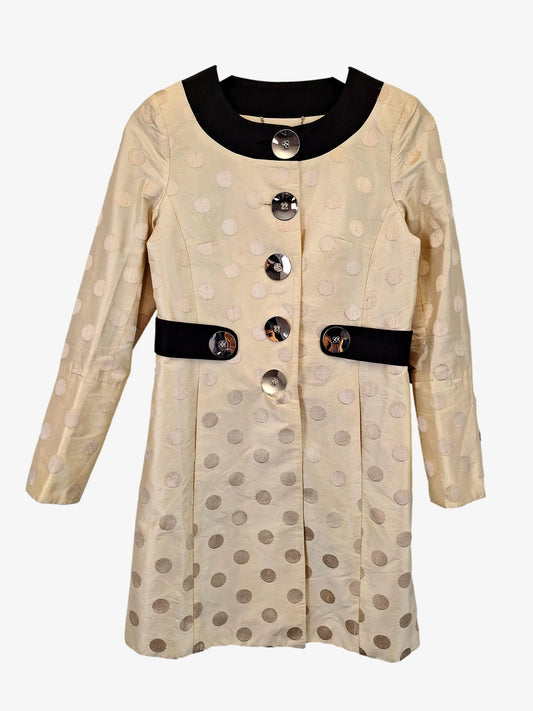 Alannah Hill Cream Spotted Funky Silk Jacket Size 8 by SwapUp-Online Second Hand Store-Online Thrift Store
