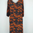 Alpha60 Mottled Copper Silk Midi Dress Size M by SwapUp-Online Second Hand Store-Online Thrift Store